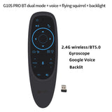 G10S PRO Wireless Air Mouse Remote with Bluetooth 5.0, USB Port, Google Voice, and Backlit Keyboard – 2.4GHz