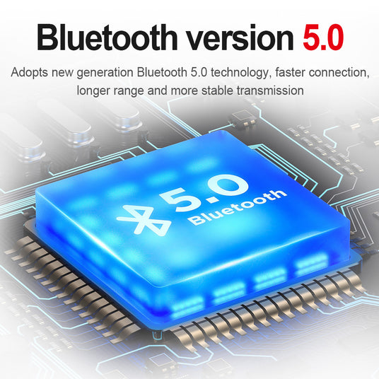 GT7 showcasing its advanced Bluetooth 5.0 technology for a faster, longer-range, and more stable connection.