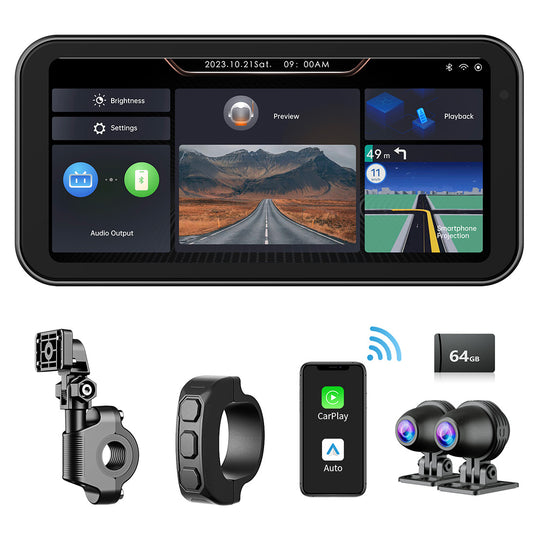 Portable-Motorcycle-Dash-Cam-with-Wireless-CarPlay-AndroidAuto