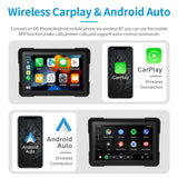 SP8505 5" IP67 Waterproof Motorcycle Smart Screen, GPS Navigation with Wireless Apple Carplay, Android Auto