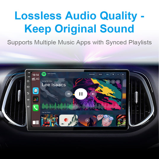 Wireless Carplay/Android Auto Video Box with lossless audio quality and support for multiple music apps